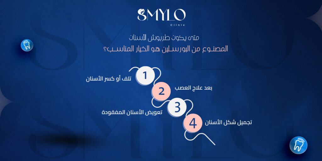 متى يكون طربوش الأسنان المصنوع من البورسلين هو الخيار المناسب؟